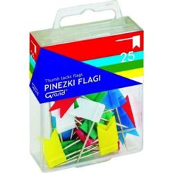PINEZKI GRAND FLAGI DO TABLIC PINEZKA FLAGA 25 SZT